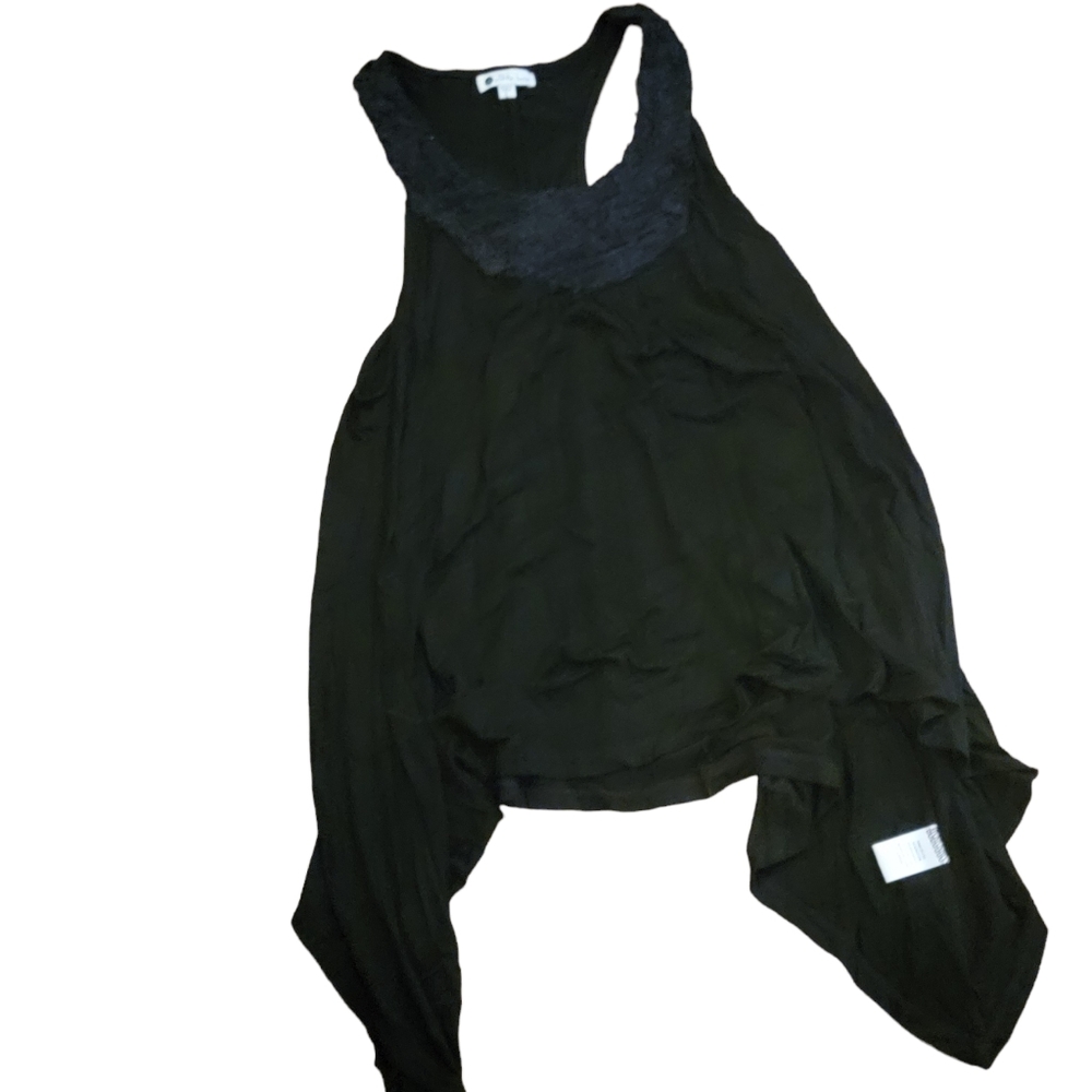 Vitta Luna Womens Black Racerback Asymmetrical‎ Hem Tank Top Size LargeBrand: V